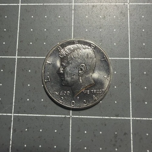 2024 D Kennedy half dollar error -Die Clash On Cheek & Neck