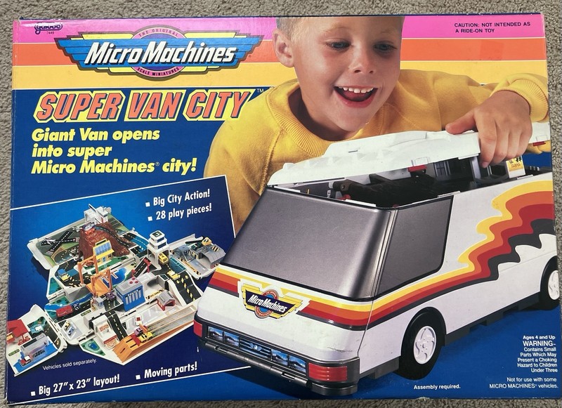 80’s Galoob Micro Machines Super Van City Complete Unused Decals & Accessories