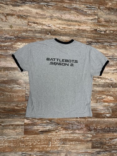 Vintage Battlebots Robots Season 2 T-Shirt Size XXL Gray Double Sided - Picture 2 of 7