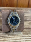 VINTAGE SEIKO PERPETUAL CALENDAR 8F32-0189 DARK NAVI BLUE TWO-TONE MEN'S WATCH