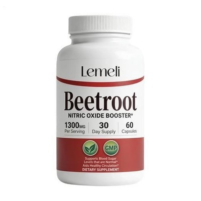 1-3PACK Lemeli Beetroot Capsules, Lemeli Beetroot Extract 1300mg, 60 Count