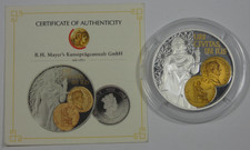 2014 Niue $1 NZD Aureus Justitia Proof 15.5g .9999 Silver with Capsule & COA