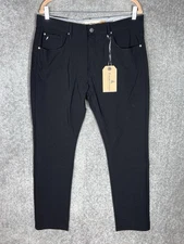 Tailor Vintage Canaan Slim Fit Performance Tech Pants Mens Size 36x32 Black New