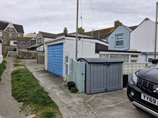 Garage door with weight