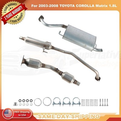 FITS: 2003 - 2008 TOYOTA MATRIX/PONTIAC VIBE FULL EXHAUST SYSTEM 1.8L