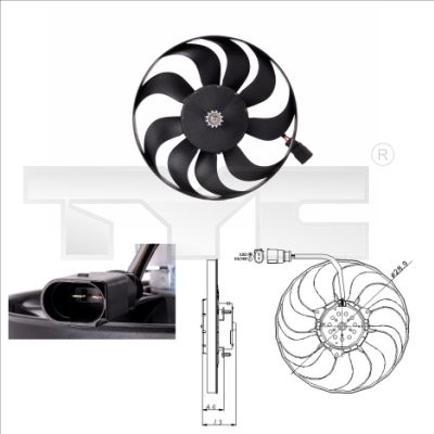 Fits TYC O�WIETLENIE 802-0001 ENGINE FAN   ⭐UK Stock⭐