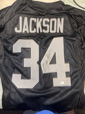 Bo Jackson #34 Autographed Custom Raiders Jersey w/ Beckett COA
