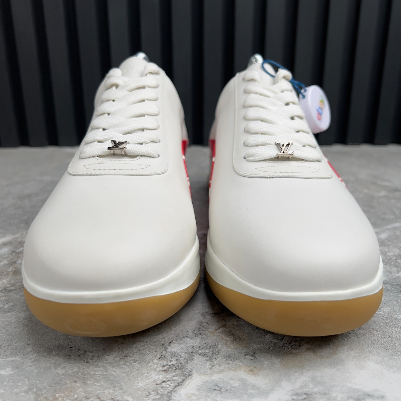 NEW Louis Vuitton Supreme Sneakers Monograms White Leather 7.5 LV 8.5 US 41.5 EU image 8