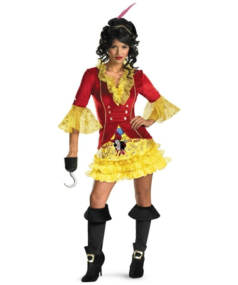 SASSY CAPTAIN HOOK MUJER DISFRAZ HALLOWEEN ADULTO TALLA S (4-6)