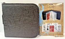 Tim Holtz Idea-ology Embossed Brown Faux Leather Storage Binder Pockets