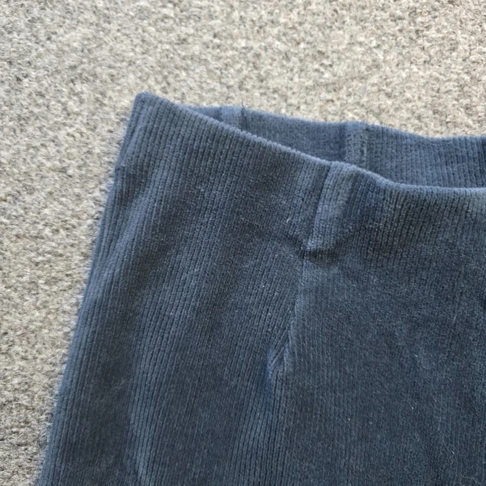 Pantalones LL Bean para mujer medianos pequeños azules tejidos perfectos pana tiro alto informales Foto 3 de 4