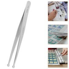 Precision Tweezers Anti-Static Stainless Steel Tweezers Round Tip Forceps