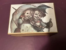 Vintage Thorens Wood Music Box Plays Lara's Theme Switzerland Working Perfectly