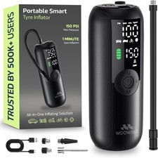 Bike Pump Tyre Inflator Air Compressor 1 Minute Inflation 150PSI/10.3BAR