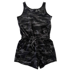 Athleta Girl on the go romper black camo Girls Size Large/12