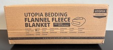Flannel Fleece Throw Blanket Grey Gray 50" X 60" Utopia Bedding New In Box