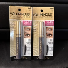 SET OF 2 BRAND NEW Loreal Paris Voluminous Curved Mascara #340 Black