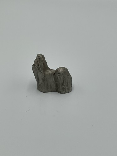 Pewter Shin Tzu Figurine 2 Inches Miniature Vintage
