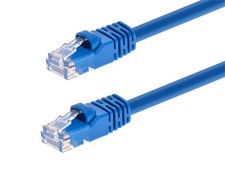 Cat5e Ethernet Patch Cable RJ45 Stranded 350Mhz UTP Copper Wire 24AWG 5ft Blue