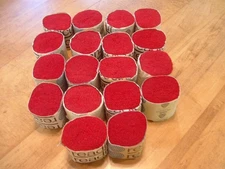 Readicut   100% 6Ply Wool Yarn Lot of 18 Pks #94 Turkey Red