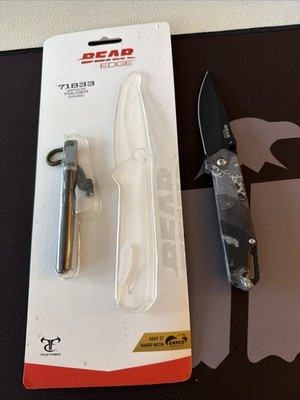 Bears Edge 71833 Folding Knife W/ Fire Starter and Cutting Tool Combo Pack