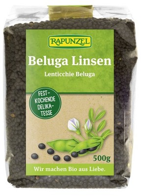Rapunzel - Belugalinsen (6x500g) Bio Linsen Eintopf Suppe Salat Bowl