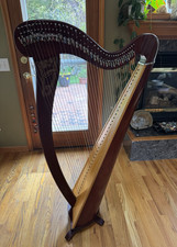 Camac M lusine de Concert Lever Harp, Model 3851 Nylon ACBJ01, Brown Natural