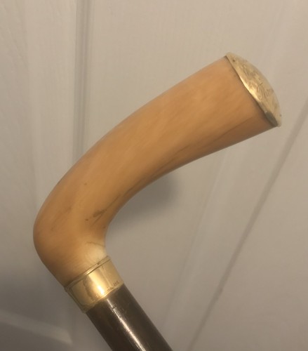 Antique Vintage 1917 Solid 14k Gold & Wood Cane Presentation Walking Stick 33.5” - Picture 5 of 23