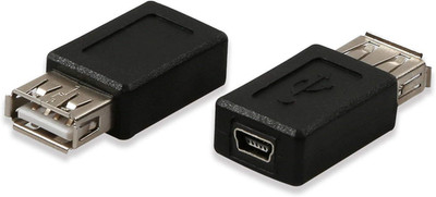 2 Pack USB 2.0 a Female to USB B Mini 5 Pin Female Adapter Converter
