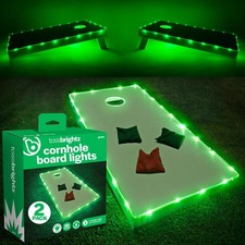 TossBrightz Green LED Cornhole Lights Set of Two - Cornhole Lights for Hole...