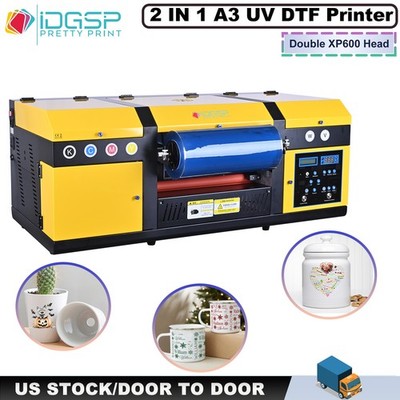 A3 UV DTF Printer Varnish Transfer Sticker Printing AB Film Double XP600 Nozzle