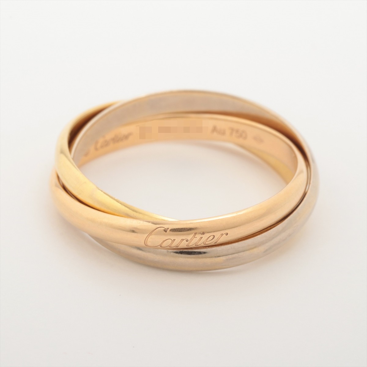 洗練ジュエリー【Cartier】Trinity ring, large model WG YG PG Cartier Trinity Ring 750(YG×PG×WG) 6.8g 61 | eBay