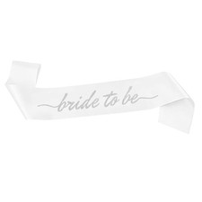 Bride to Be Sash Glitter Silver Bride Sash Bachelorette Party