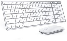 Bluetooth Keyboard and Mouse Combo for Mac, SKM64-2 Rechargeable Slim Wireles...