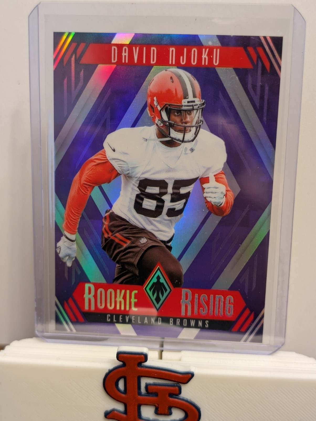 David Njoku Panini Phoenix Rookie Rising #RR8 Purple