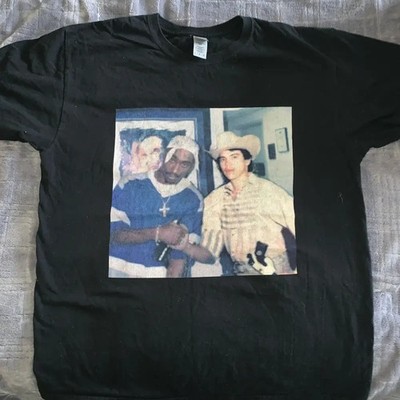 Tupac x Chalino Sanchez short sleeve black color shirt KV26192