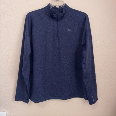 Paradox 1/4 Zip Pullover Mens XXL Blue Thumbholes Logo Running Activewear