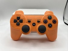 Sony PlayStation PS3 DualShock 3 Orange Wireless Controller OEM CECHZC2H -TESTED