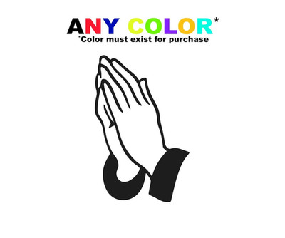 Praying Hands Decal   Faith Decal for Car, Laptop, or Window | Religious