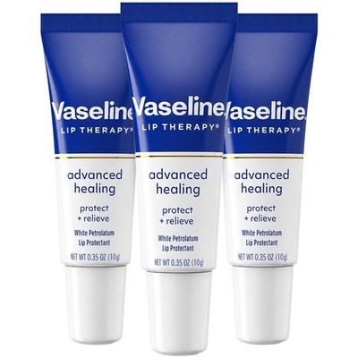 Vaseline Lip Therapy Advanced Healing 3-Pack   1 count (Pack of 3), Clear 