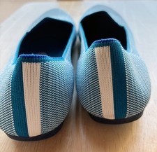 Rothys The Loafer Birdseye Sky Blue Round Toe Slip-On Flats Women's Size 8 EUC