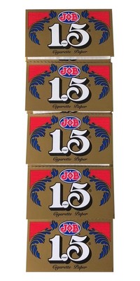1.5 Rolling Papers, 5 Pack Bundle, 120 Paper Leaves Total