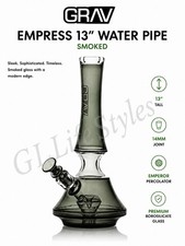 GRAV® Smoke EMPRESS Bong Tubo de Agua de Vidrio Pesado, Vidrio de 13” Grueso Alta Calidad