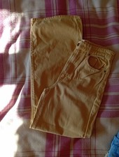 High Waisted Straight Leg Yellow Jeans H&m Size 8