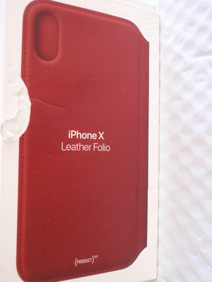 Genuine Original Apple iPhone X & XS Leather Filio Case - Red | eBay