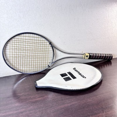 Vintage Tensor Steel Tennis Racket Made In The USA 4-3/4  W Sleeve - UNUSED