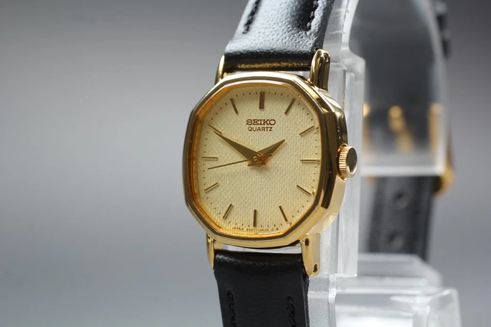 Винтажные 1983 N новом Seiko Socie 5421-5120 золото восьмиугольник кварцевые женские часы Японии - Изображение 4 из 4
