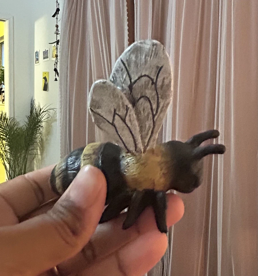 Expositor divertido verano decoración jardín madera abejorro 3,5 pulgadas de alto Foto 3 de 4