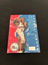 ALLEN IVERSON ROOKIE SKYBOX PREMIUM 1997 76ERS RC NRMT BASKETBALL CARD. rookie card picture