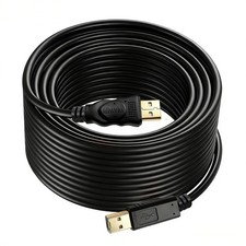wawpi USB Printer Cable A to B for 20 ft Black 20 feet/6m,